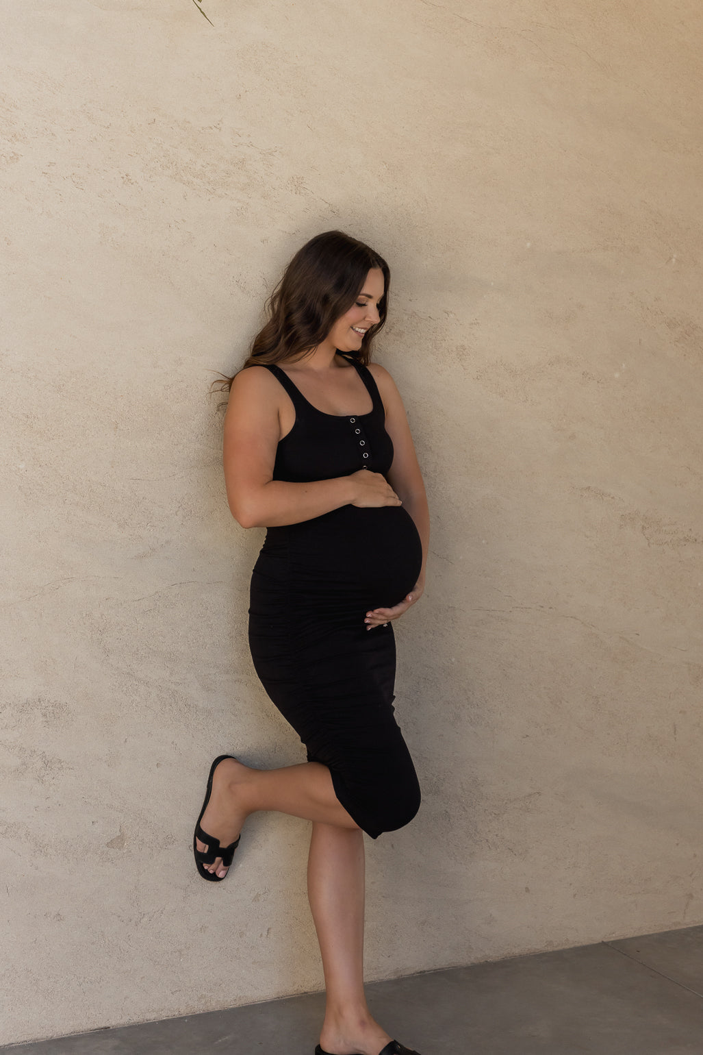 Elegant Nursing-Friendly Maternity Dress with Built-In Bra | Elle Signature Dress
