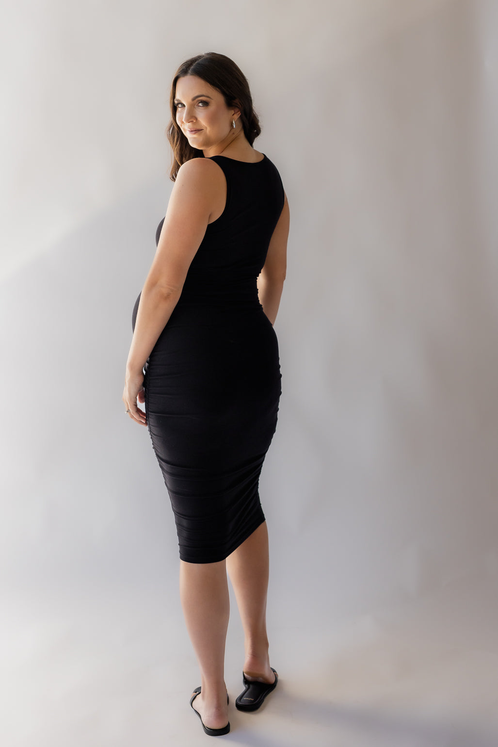 Elegant Nursing-Friendly Maternity Dress with Built-In Bra | Elle Signature Dress