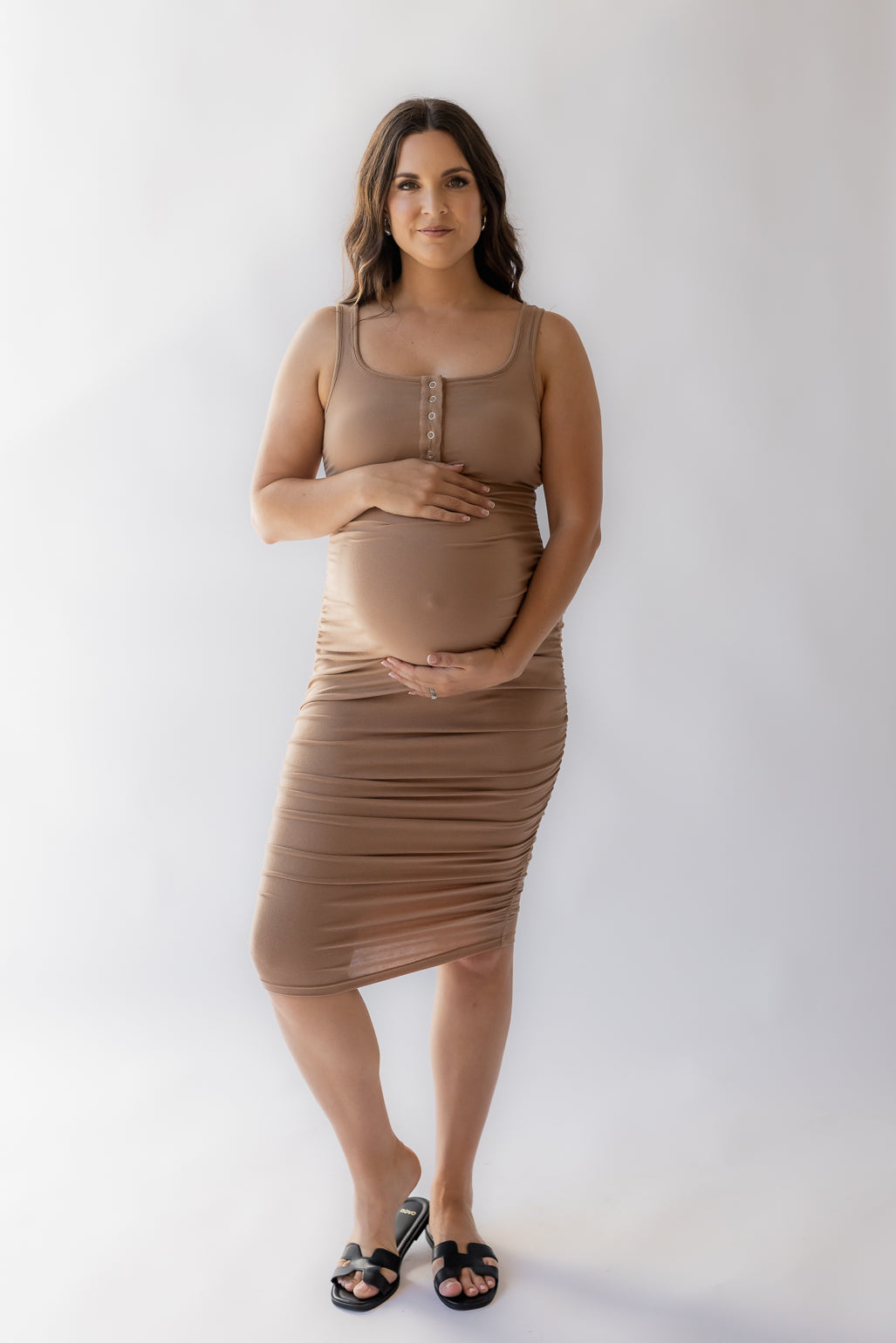 Elegant Nursing-Friendly Maternity Dress with Built-In Bra | Elle Signature Dress