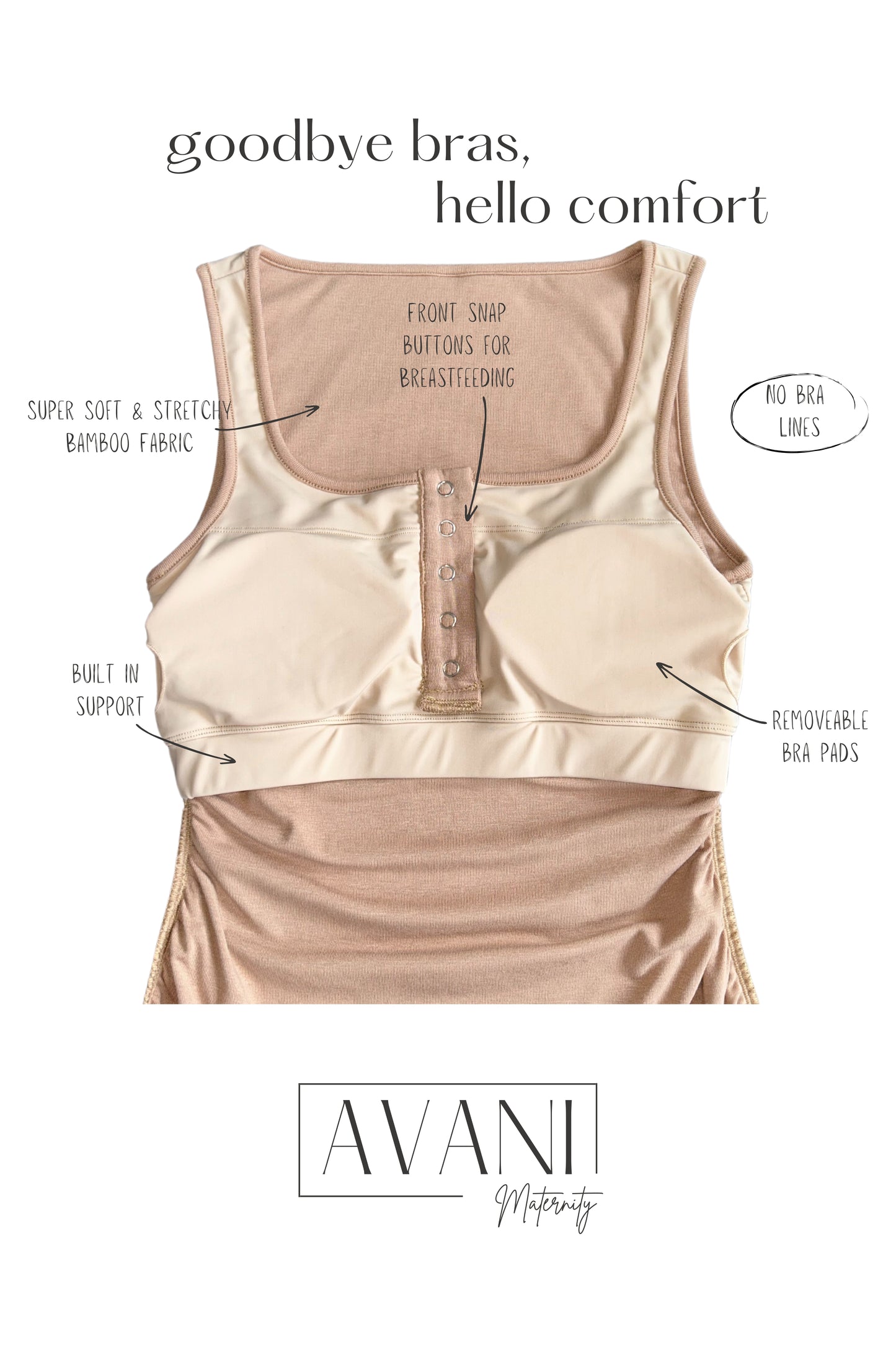 Elegant Nursing-Friendly Maternity Dress with Built-In Bra | Elle Signature Dress